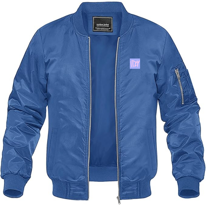 Men's  Itzy Logo Lightweight Bomber Jacket Windbreaker Softshell Varsity Jacket Coat