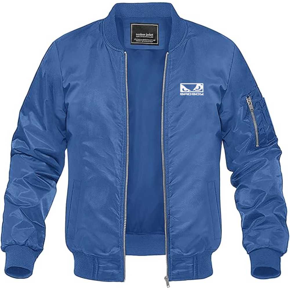 Men's Badboy Logo Lightweight Bomber Jacket Windbreaker Softshell Varsity Jacket Coat