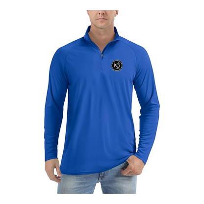 Men's Killing Joke Logo Lightweight Quarter-Zip Athletic Shirt Long Sleeve Performance Wear