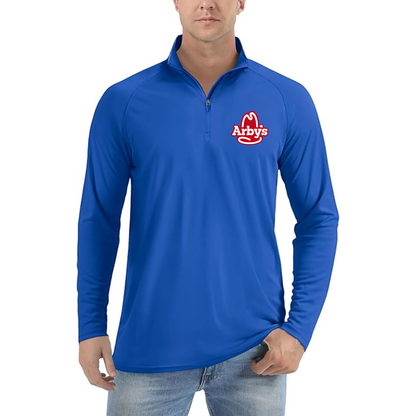 Men's Arbys Lightweight Quarter-Zip Athletic Shirt Long Sleeve - Royal Blue