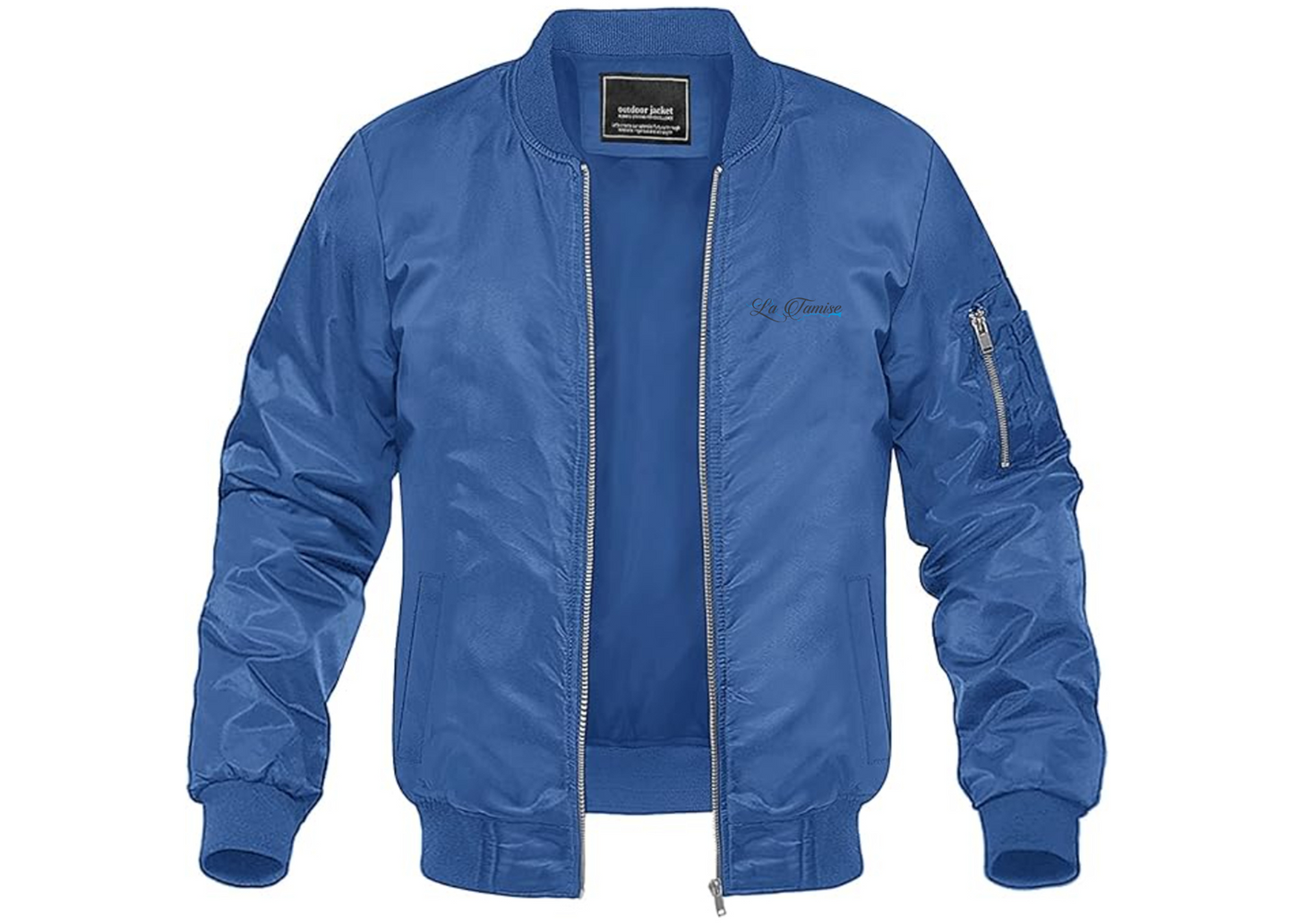 Men's La Tamise Logo Lightweight Bomber Jacket Windbreaker Softshell Varsity Jacket Coat