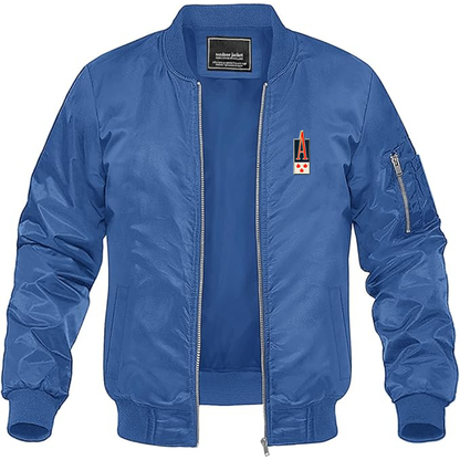 Men's  Acadian Logo Lightweight Bomber Jacket Windbreaker Softshell Varsity Jacket Coat