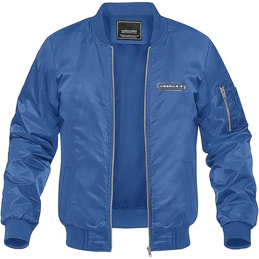 Bisu Logo Lightweight Bomber Jacket Windbreaker Softshell Varsity Jacket Coat
