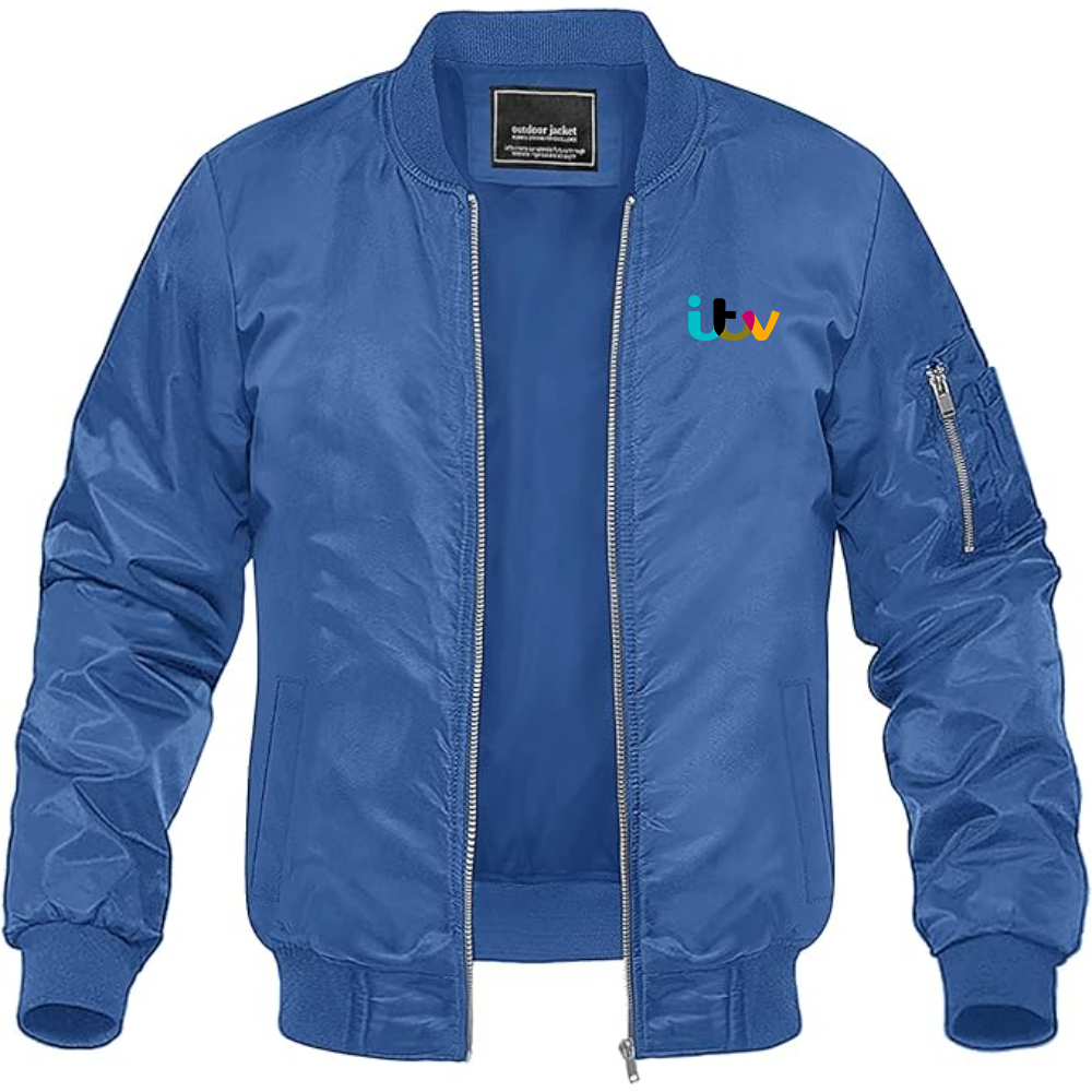 Men's Itv  Lightweight Bomber Jacket Windbreaker Softshell Varsity Jacket Coat