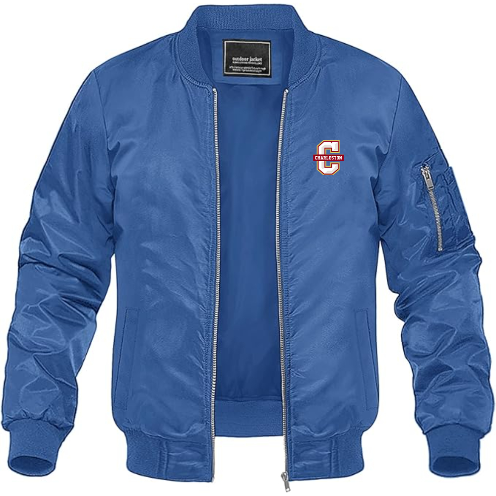 Men's Charleston Cougars Lightweight Bomber Jacket Windbreaker Softshell Varsity Jacket Coat