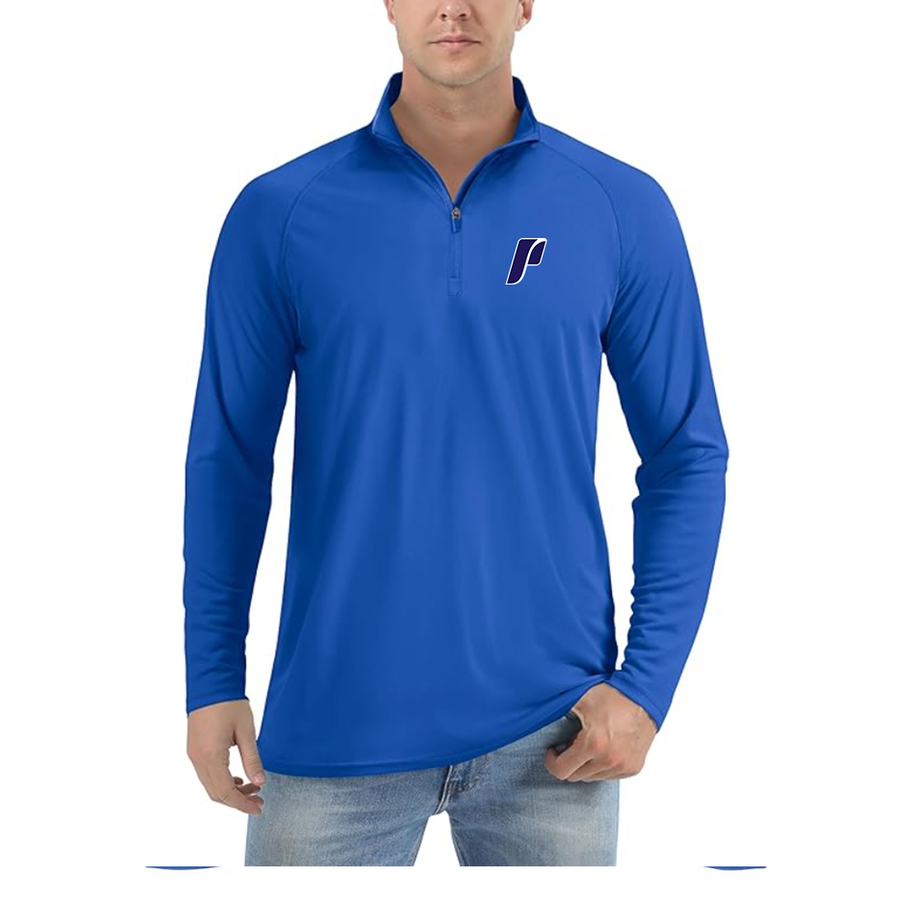 Men's Portland Pilots Logo Lightweight Quarter-Zip Athletic Shirt Long Sleeve Performance Wear