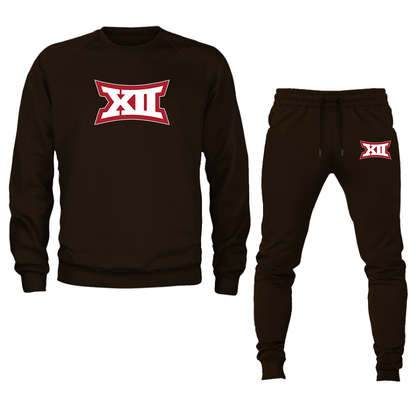 Men's  Big 12 Conference Crewneck Sweatshirt Joggers Suit