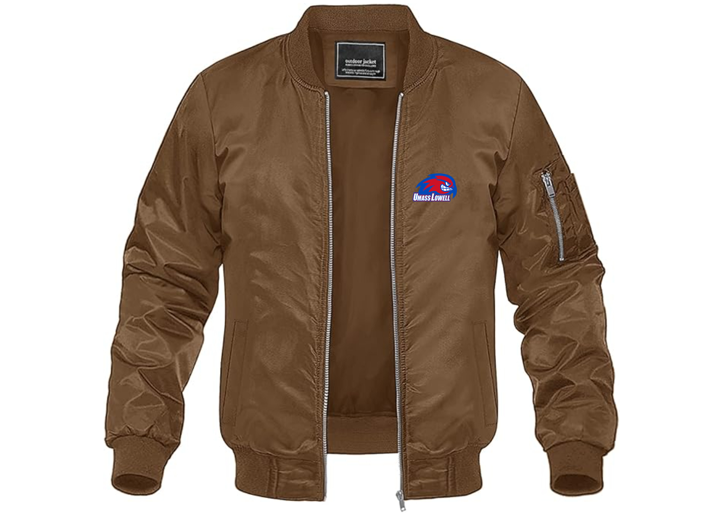 Men's UMass Lowell River Hawks Lightweight Bomber Jacket Windbreaker Softshell Varsity Jacket Coat