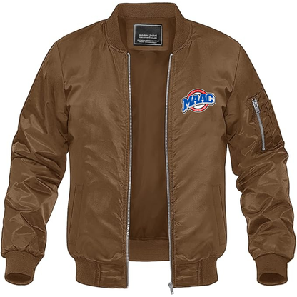 Men's Metro Atlantic Athletic Conference Logo Lightweight Bomber Jacket Windbreaker Softshell Varsity Jacket Coat