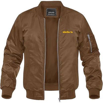 Men's Dallara Logo Lightweight Bomber Jacket Windbreaker Softshell Varsity Jacket Coat