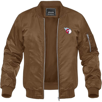 Men's Cleveland Guardians  Logo Lightweight Bomber Jacket Windbreaker Softshell Varsity Jacket Coat