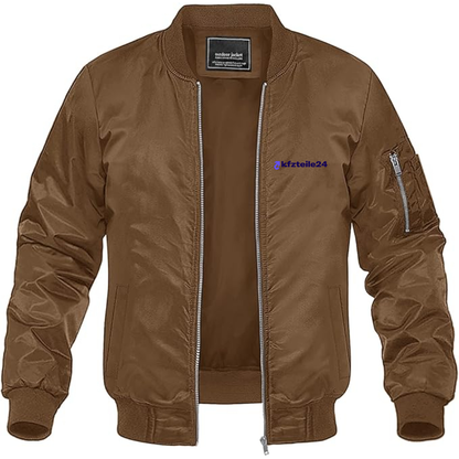 Men's kfzteile24 Logo Lightweight Bomber Jacket Windbreaker Softshell Varsity Jacket Coat