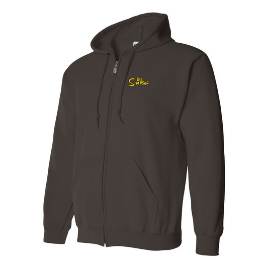 Men's Les Simpson Logo Zipper Hoodie