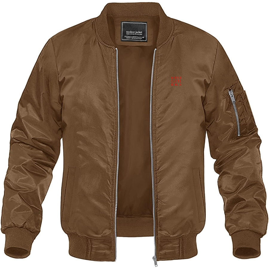 Men's Music Aeterna  Logo Lightweight Bomber Jacket Windbreaker Softshell Varsity Jacket Coat