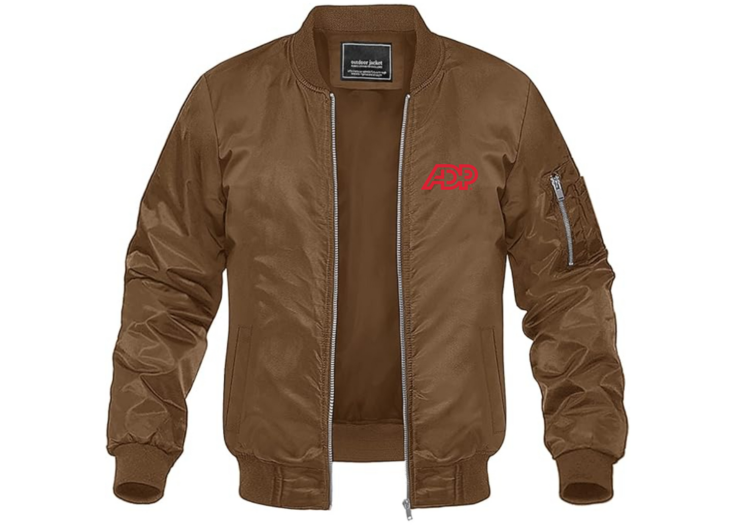 Men's ADP Logo Lightweight Bomber Jacket Windbreaker Softshell Varsity Jacket Coat