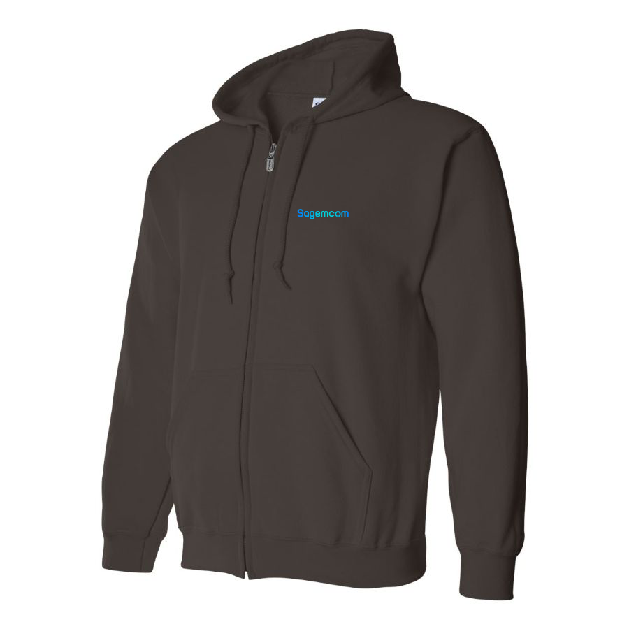 Men's Sagemcom Logo  Zipper Hoodie