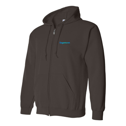 Men's Sagemcom Logo  Zipper Hoodie