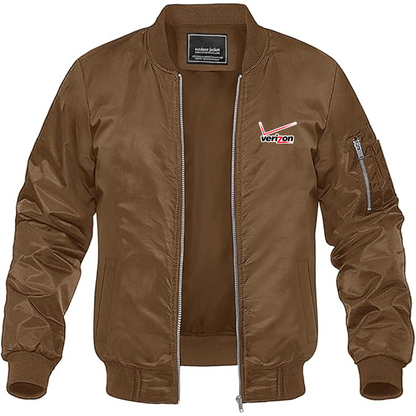 Men's Verizon Wireless Lightweight Bomber Jacket - Brown