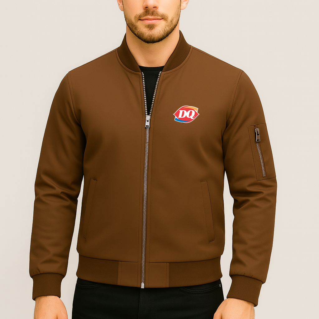 Men's DQ Dairy Queen Lightweight Bomber Jacket - Brown