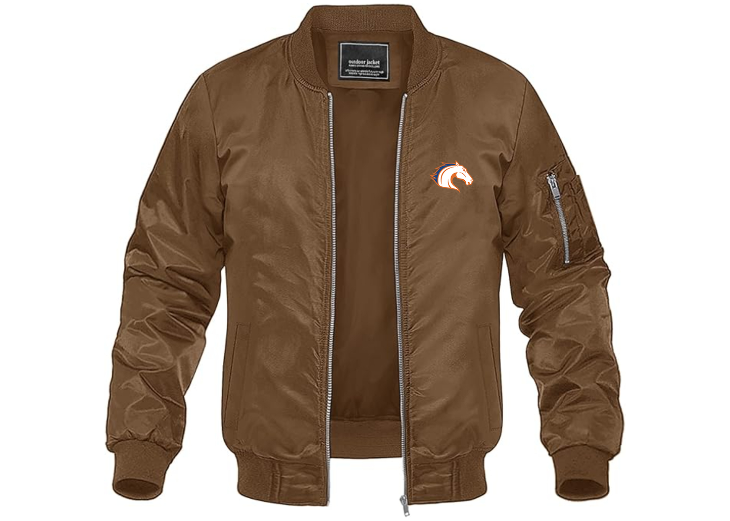 Men's Texas Arlington Mavericks Lightweight Bomber Jacket Windbreaker Softshell Varsity Jacket Coat