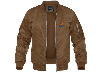 Men's Virginia Cavaliers Lightweight Bomber Jacket Windbreaker Softshell Varsity Jacket Coat