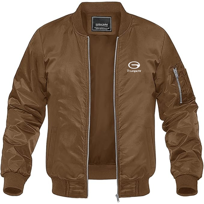 Men's Trumpchi Logo Lightweight Bomber Jacket Windbreaker Softshell Varsity Jacket Coat