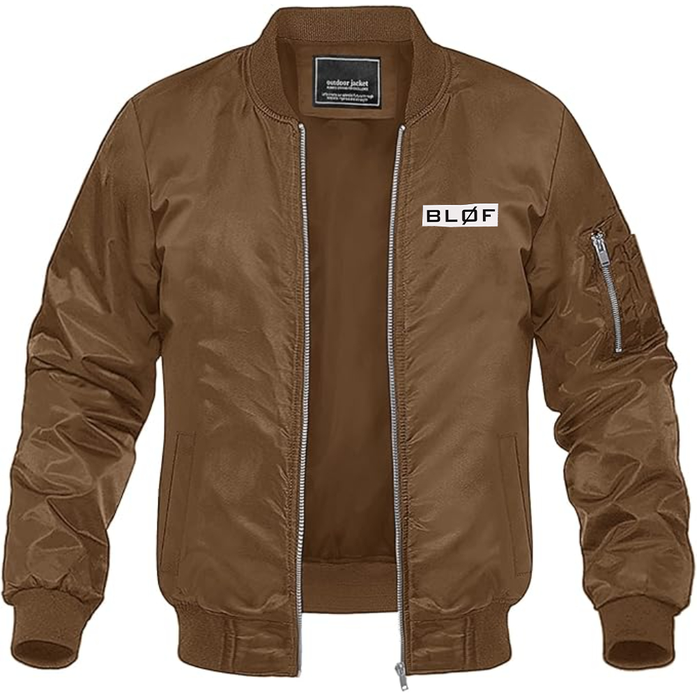 Men's  BLØF Lightweight Bomber Jacket Windbreaker Softshell Varsity Jacket Coat