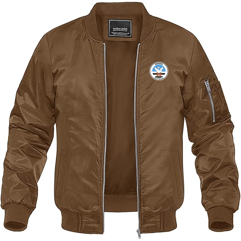 Men's Swansea City Soccer Lightweight Bomber Jacket - Brown
