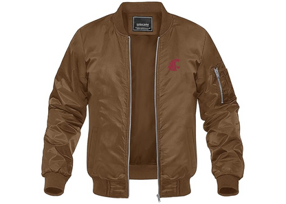 Men's Washington State Cougars Lightweight Bomber Jacket Windbreaker Softshell Varsity Jacket Coat