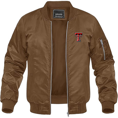 Men's Texas Tech Red Raiders Lightweight Bomber Jacket - Brown