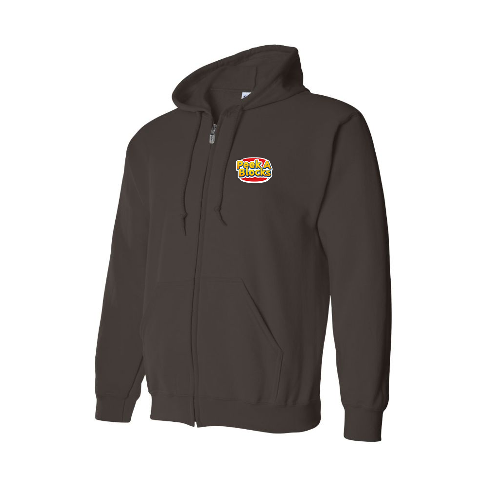 Men's Peek A Blocks Logo Zipper Hoodie