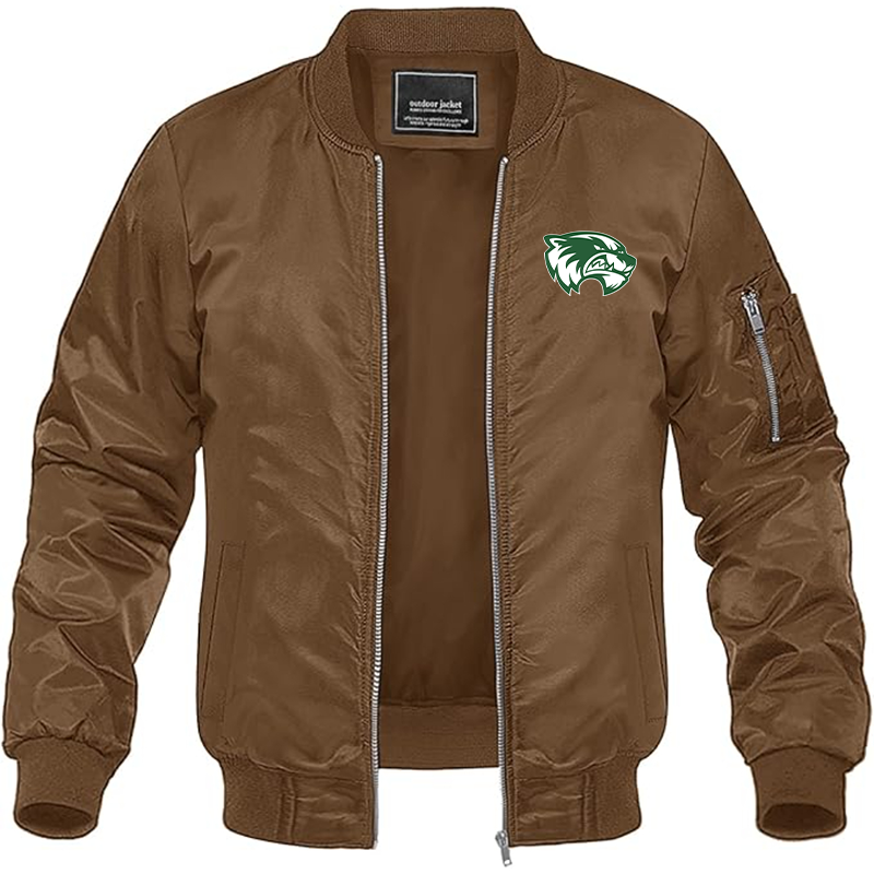 Men's Utah Valley Wolverines Lightweight Bomber Jacket - Brown
