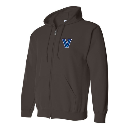 Men's Villanova Wildcats Logo  Zipper Hoodie