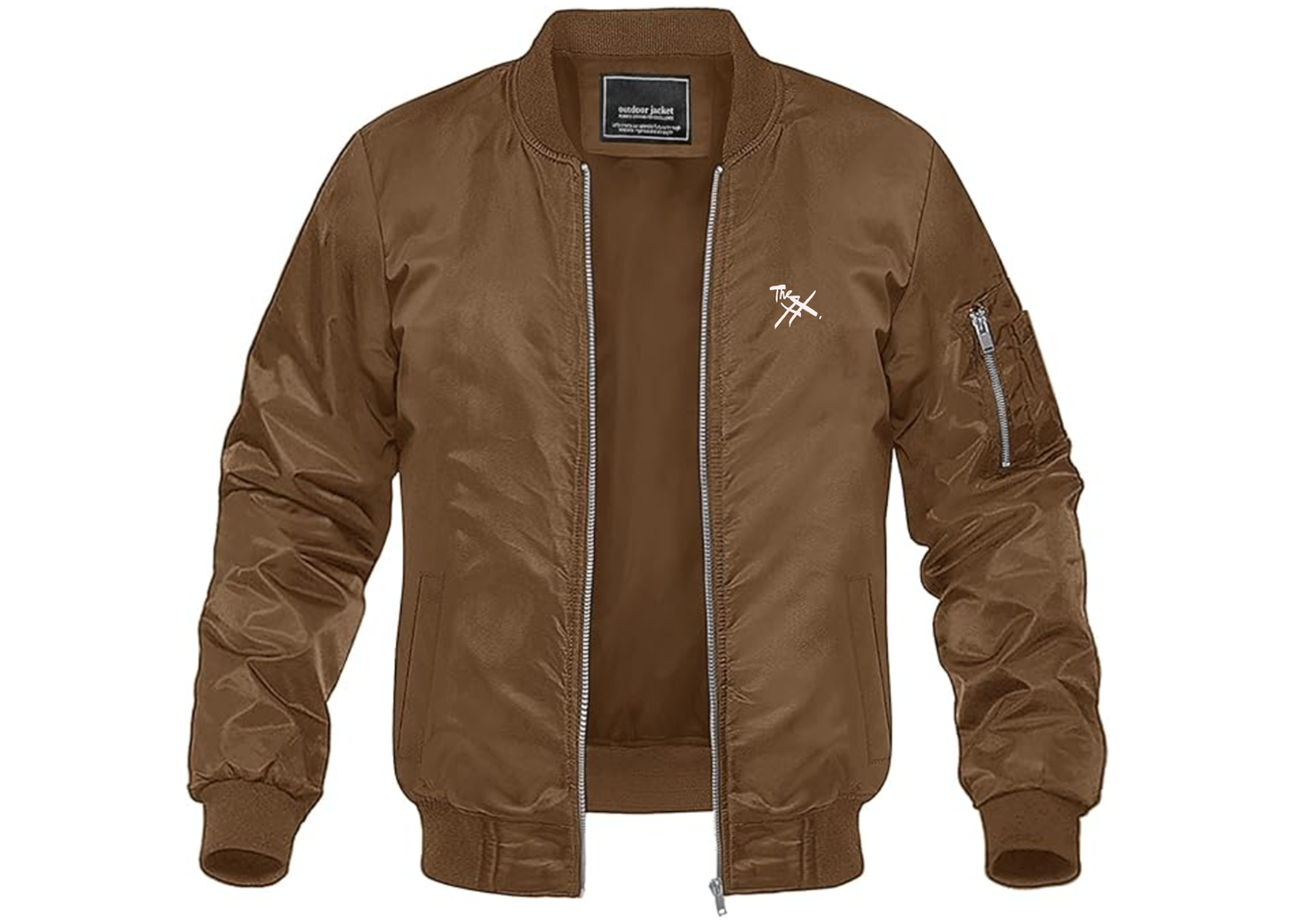 Men's The xx Logo Lightweight Bomber Jacket Windbreaker Softshell Varsity Jacket Coat