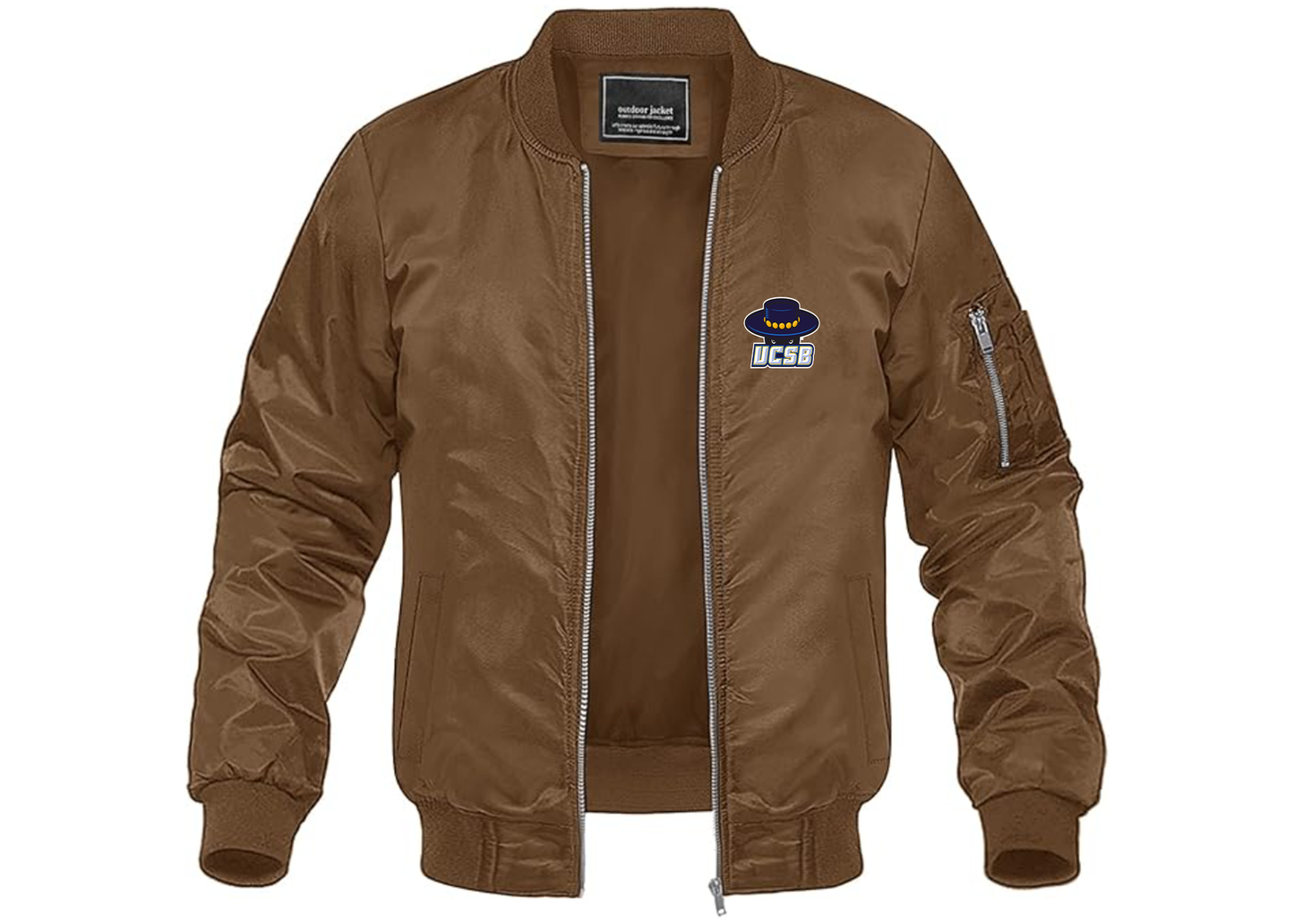 Men's UCSB Gauchos Lightweight Bomber Jacket Windbreaker Softshell Varsity Jacket Coat