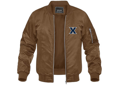 Men's Xavier Musketeers Lightweight Bomber Jacket Windbreaker Softshell Varsity Jacket Coat