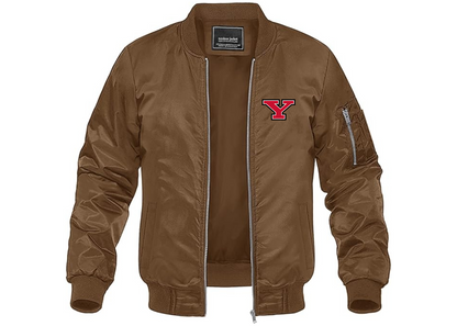 Men's Youngstown State Penguins Lightweight Bomber Jacket Windbreaker Softshell Varsity Jacket Coat