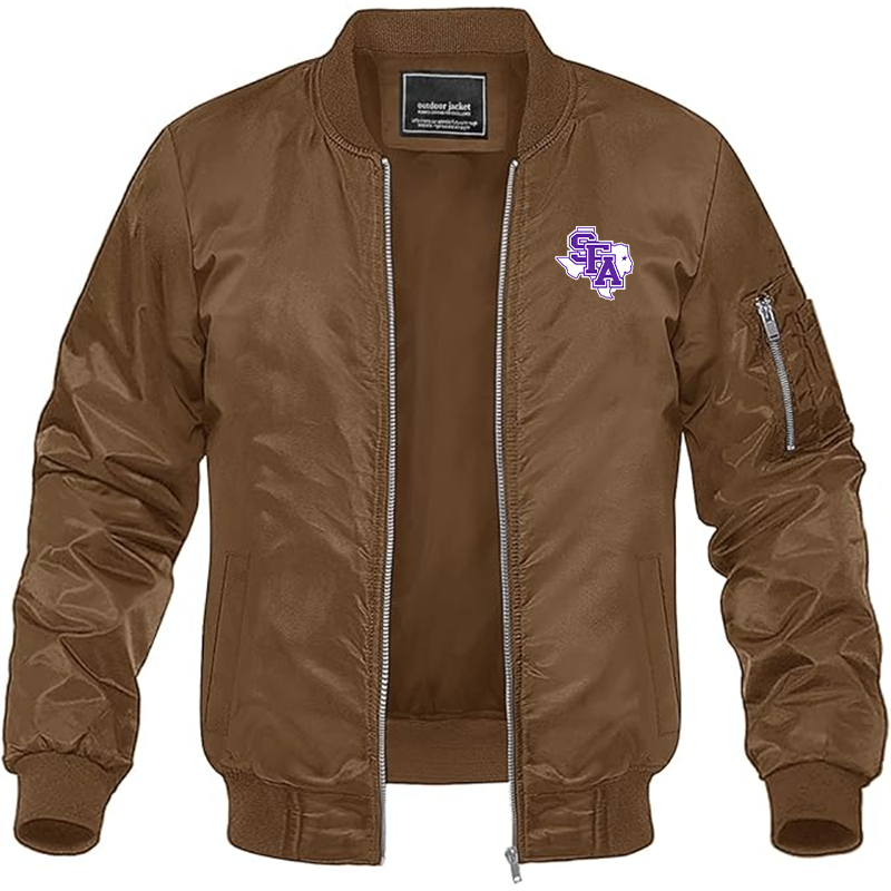 Men's Stephen F. Austin Lumberjacks Lightweight Bomber Jacket - Brown