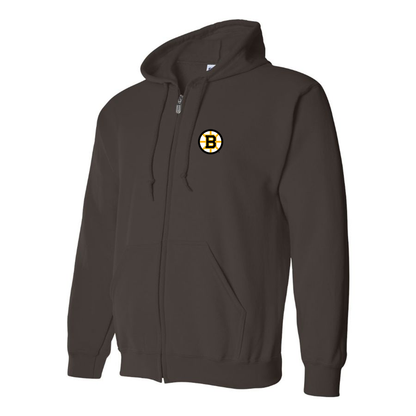 Men's Boston Bruins Logo Zipper Hoodie