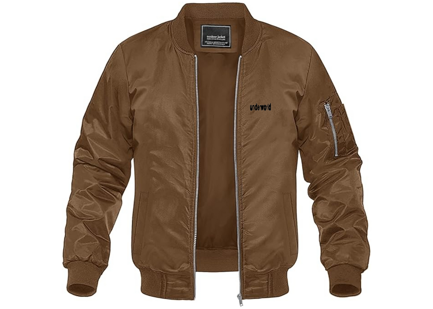 Men's Underworld Lightweight Bomber Jacket Windbreaker Softshell Varsity Jacket Coat