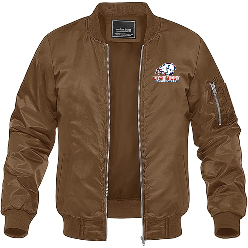 Men's Utah Tech Trailblazers Lightweight Bomber Jacket - Brown
