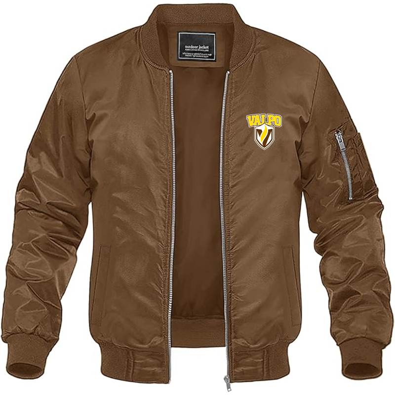 Men's Valparaiso Crusaders Lightweight Bomber Jacket - Brown
