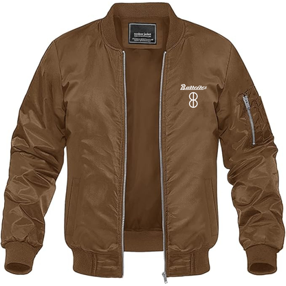 Men's Barreiros Logo Lightweight Bomber Jacket Windbreaker Softshell Varsity Jacket Coat