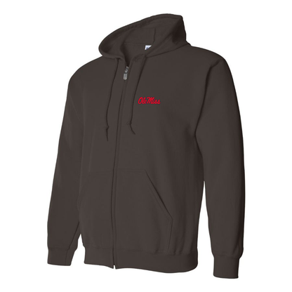 Men's Mississippi Rebels Logo Zipper Hoodie