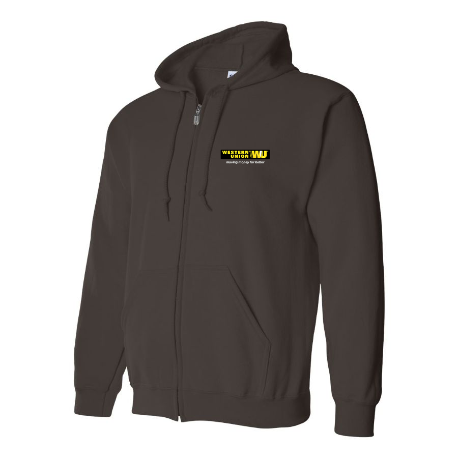 Men's Wastern Union Logo Zipper Hoodie