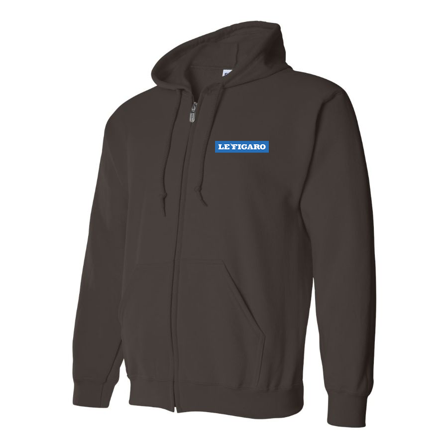 Men's Le Figaro Logo Zipper Hoodie