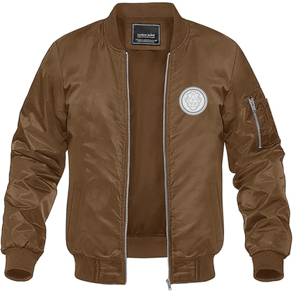 Men's AWZ Logo  Lightweight Bomber Jacket Windbreaker Softshell Varsity Jacket Coat