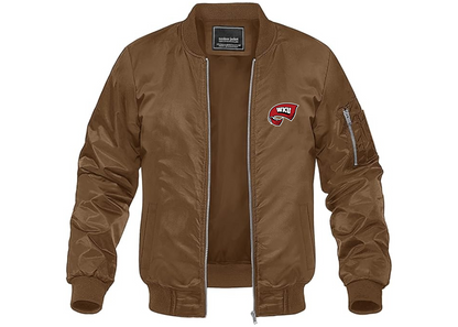 Men's Western Kentucky Hilltoppers Lightweight Bomber Jacket Windbreaker Softshell Varsity Jacket Coat