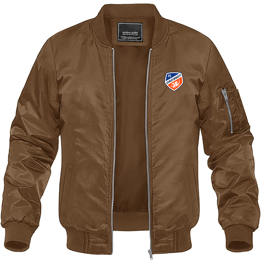 Men's FC Cincinnati Lightweight Bomber Jacket - Brown