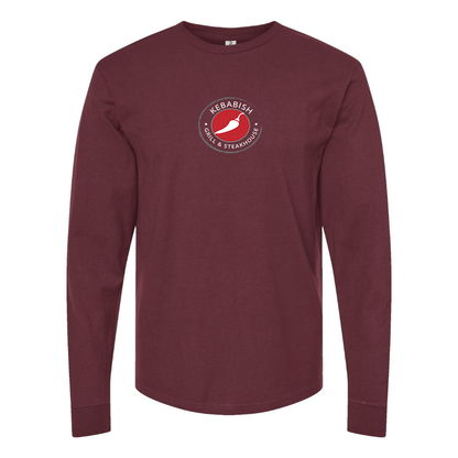 Men's Kebabish Grill & Steakhouse Logo Cotton Long Sleeve T-Shirt